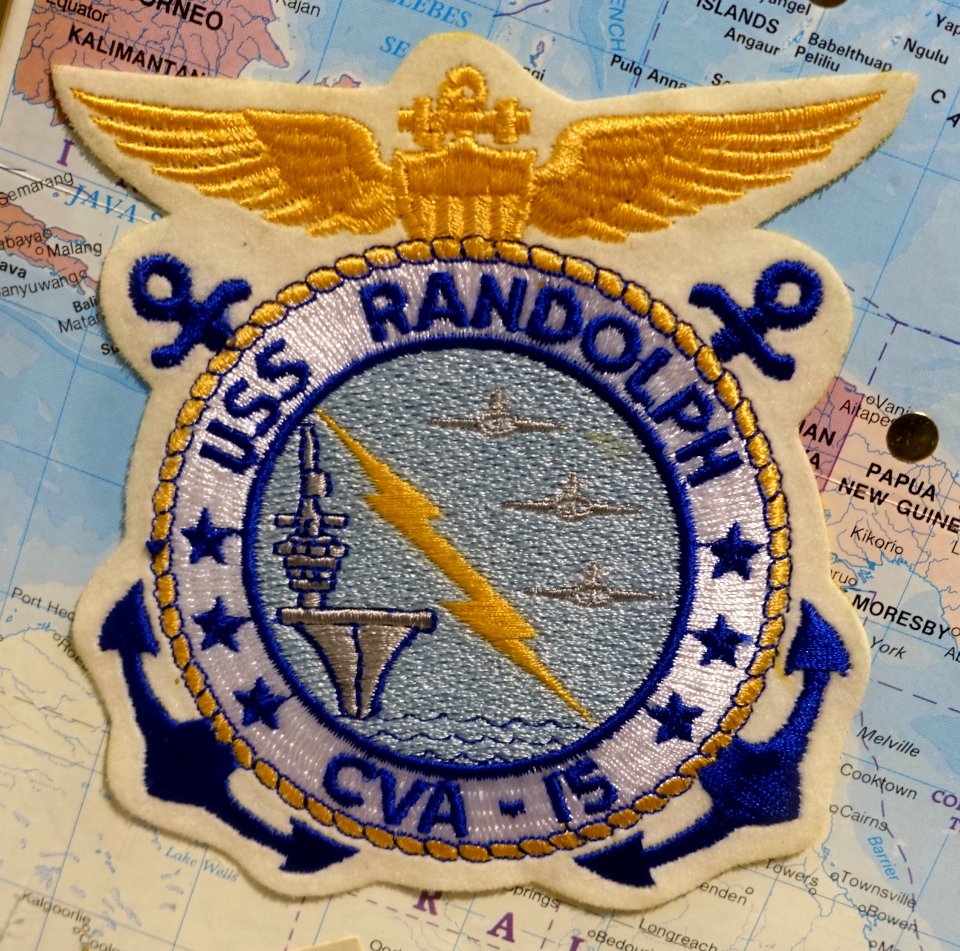 USS Randolph (CV-15) patch - Oregon Air and Space Museum - Eugene, Oregon - DSC09802