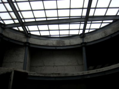 Unidentified artificial island in 2015 - ceiling of main room in building