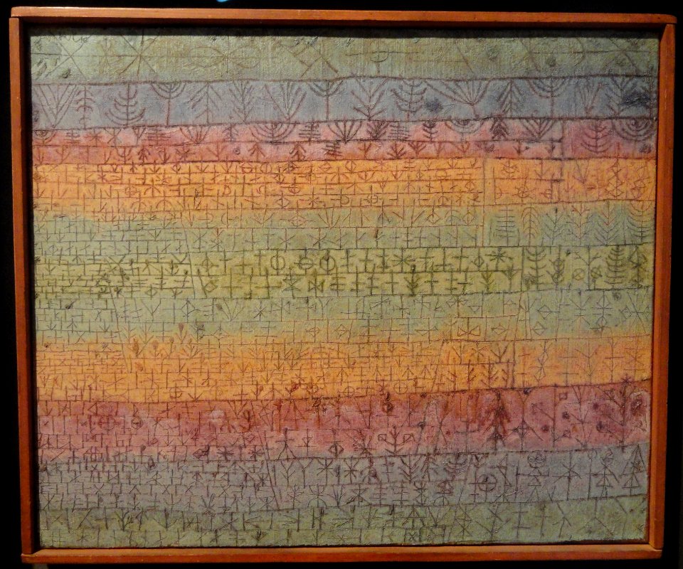 Tree Nursery, Paul Klee, 1929, oil on incised gesso on canvas - Phillips Collection - DSC04894
