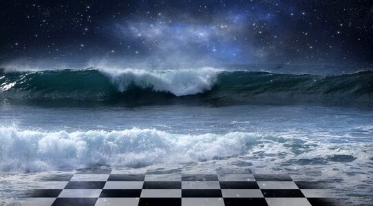 Wave chess chess board