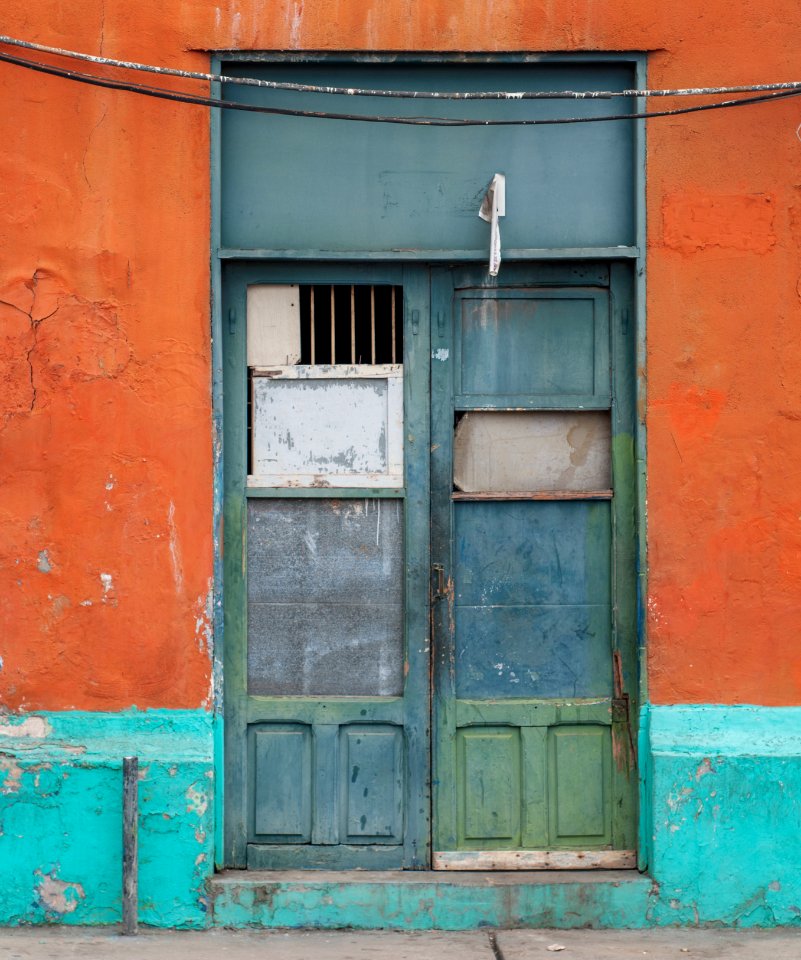 Typical door in colonial house of Maracaibo