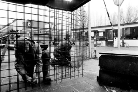 Van Gelder in Wormer bezet Openingen rond het bedrijf gedicht met betonijzer, Bestanddeelnr 930-6331