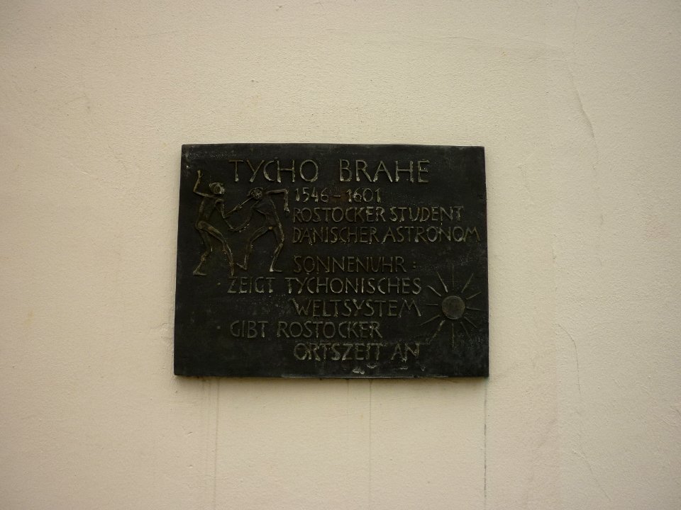 Tycho Brahe Duelltafel in Rostock