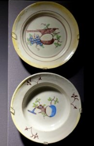 Two plates, perhaps Slovakia, 1800s, ceramic - Museum of Anthropology, University of British Columbia - DSC08803