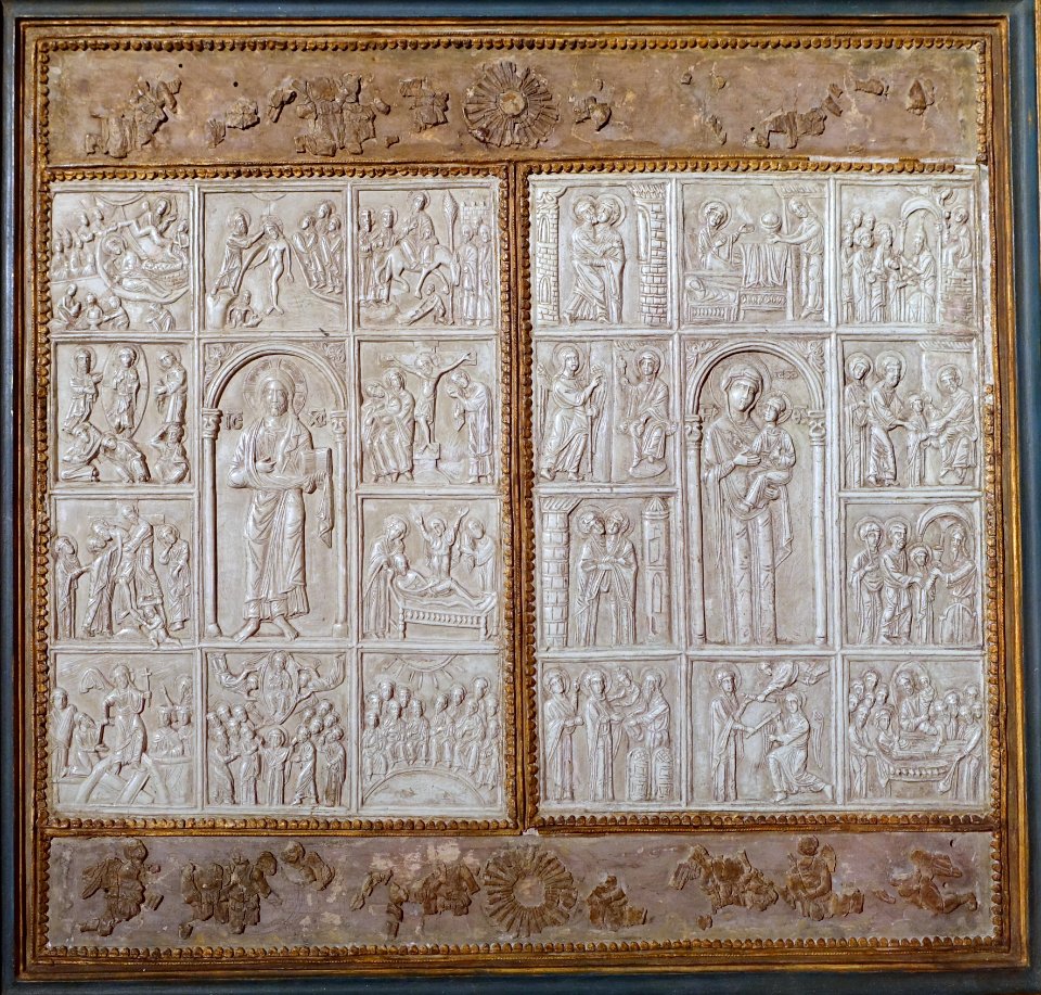 Two Panels with Scenes from the Lives of Christ and Mary, Eastern Roman Empire, 13th century, ivory - Bode-Museum - DSC03503