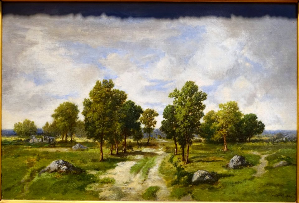 The Forest at Fontainebleau, by Narcisse Virgile Diaz de la Pena, 1864, oil on canvas - Portland Art Museum - Portland, Oregon - DSC09101