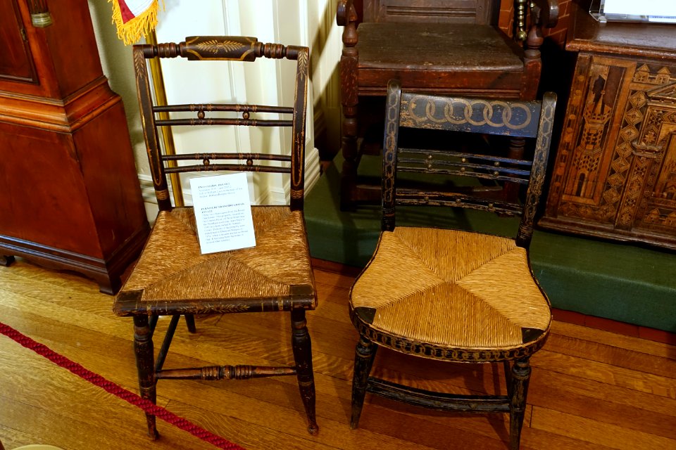 Two chairs, 1810-1812 - Dedham Historical Society - Dedham Massachusetts - DSC04225