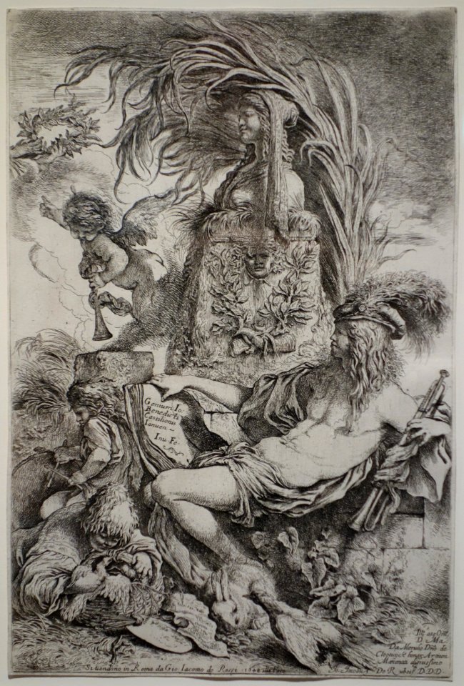 The Genius of Giovanni Benedetto Castiglione, by Giovanni Benedetto Castiglione, called Il Grechetto, 1647-1648, etching - National Museum of Western Art, Tokyo - DSC08326