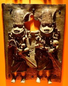 Two Warrior Chiefs, Benin City, Nigeria, perhaps 1680-1700 AD, No. 1900.01.0002 - Etnografiska museet - Stockholm, Sweden - DSC01030