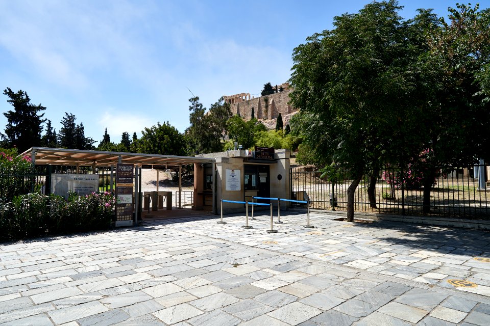 The entrance to the archaeological site of the Acropolis on June 19, 2020