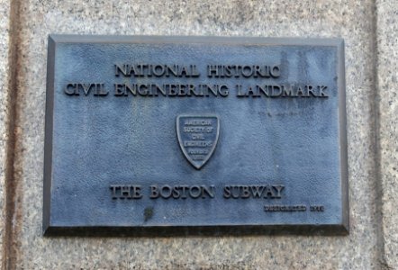 The Boston Subway, National Historic Civil Engineering Landmark, American Society of Civil Engineers - Boston, Massachusetts - DSC08954