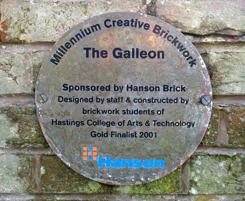 The Galleon plaque, Bexhill Road, Bulverhythe