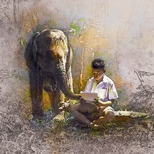 People mammal elephant