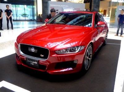 The frontview of Jaguar XE 3.0S