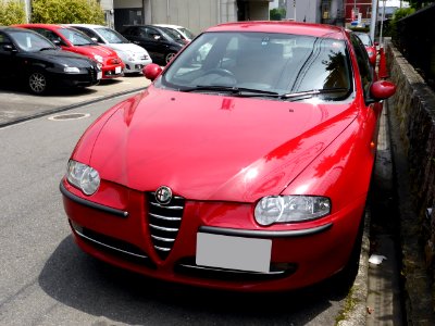 The frontview of AlfaRomeo 147 Selespeed