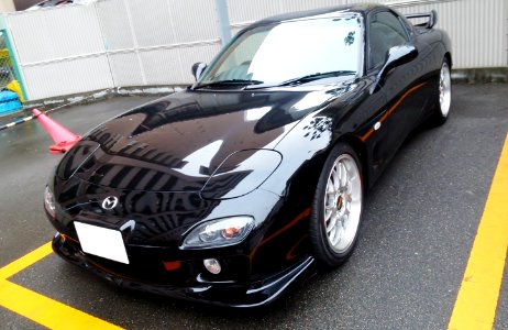 The frontview of tuned Mazda RX-7 (FD3S)