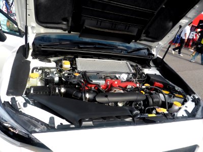 The engineroom of Subaru WRX STI (VAB)