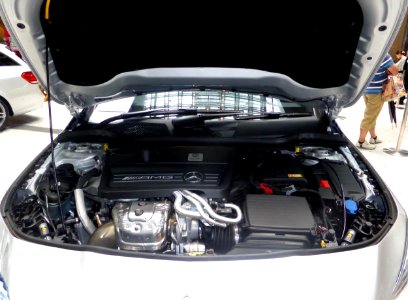 The engineroom of Mercedes-Benz CLA45 AMG 4MATC (C117)