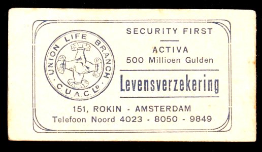 The Ocean, Amsterdam, Rokin 151, Union Life Branch Levensverzekering pic2