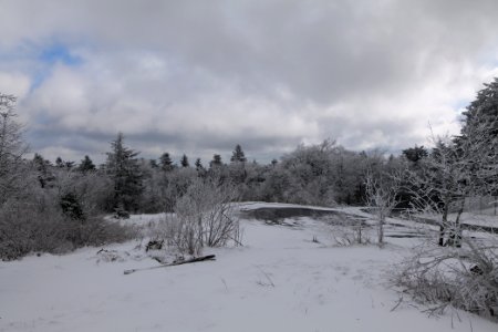 Top of Großer Feldberg with snow 2021-04-06 59