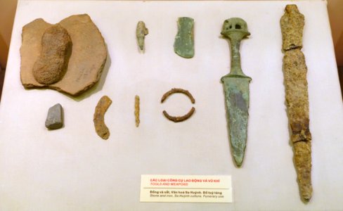 Tools and weapons for funerary use, Sa Huynh culture, stone and iron - National Museum of Vietnamese History - Hanoi, Vietnam - DSC05478