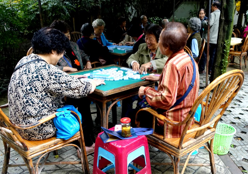 Teahouse in Baihuatan Park - Chengdu, China - DSC03870
