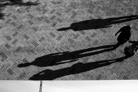 People shadow sunny photo