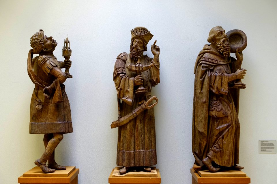 The Three Magi, Northern Netherlands, c. 1490, oak, originally polychromed - Germanisches Nationalmuseum - Nuremberg, Germany - DSC02953