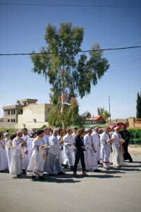 The parade and festival for Palm Sunday in 2018 in alQosh, a Chaldean Catholic town 09