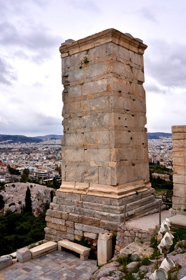 The Pedestal of Agrippa on the Acropolis on 13 February 2019