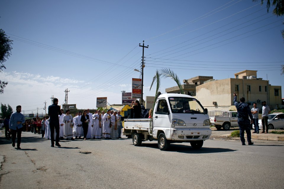 The parade and festival for Palm Sunday in 2018 in alQosh, a Chaldean Catholic town 06