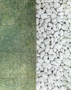 Rocks white green