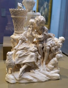 The Music Lesson, designed by Francois Boucher, Vincennes Porcelain Factory, c. 1752, soft-paste porcelain - Wadsworth Atheneum - Hartford, CT - DSC05420