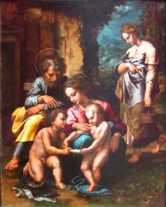 The Holy Family by Giulio Romano, Getty Center