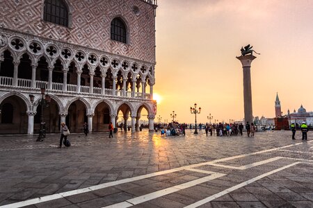 Building venice dawn