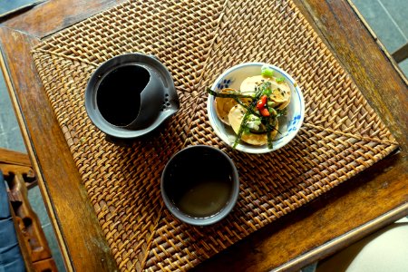Tea and egg - Lan Su Chinese Garden - Portland, Oregon - DSC01652