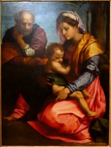 The Holy Family (with the Madonna Seated Near a Tree), by Andrea del Sarto (studio), 1525-1530, oil on wood panel - University of Arizona Museum of Art - University of Arizona - Tucson, AZ - DSC08125