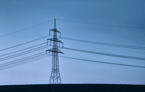 Power line electricity market power poles photo