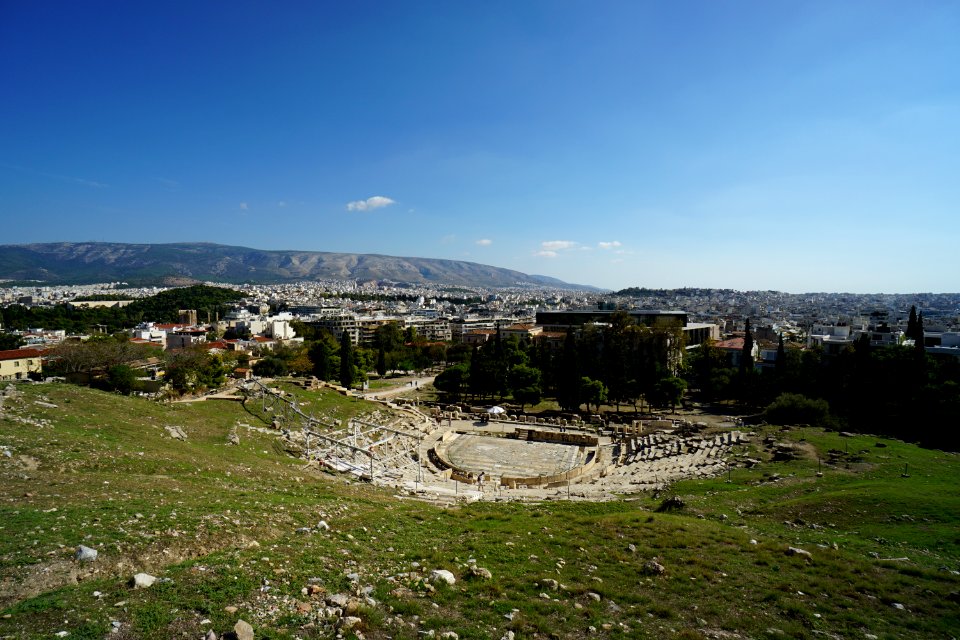 The Theatre of Dionysus in Athens on October 7, 2018