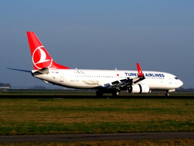 TC-JGB, Boeing 737-8F2, Turkish Airlines, landing at AMS Amsterdam (Schiphol), pic3 photo