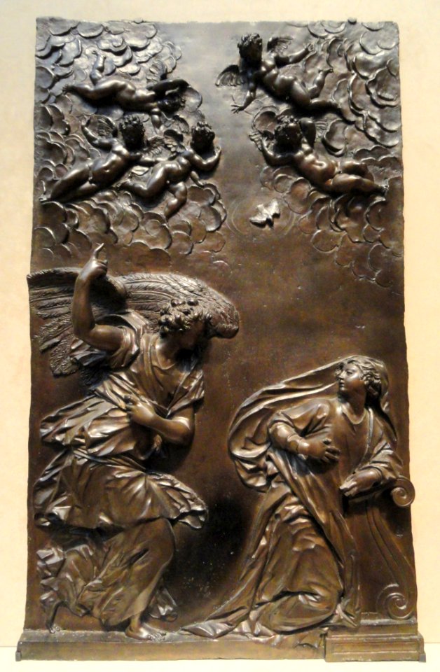 The Annunciation, c. 1583, by Alessandro Vittoria, bronze - Art Institute of Chicago - DSC09741
