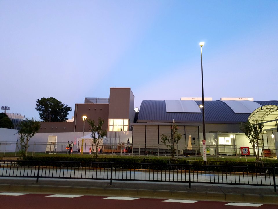 Tokyo 2020 Olympics in Ariake, tennis courts entrance 2