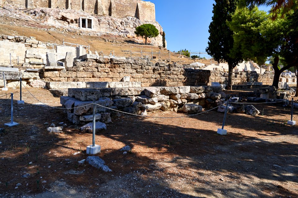 The Archaic Temple of Dionysus Elefthereus on September 25, 2020
