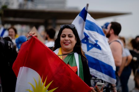 The solidarity protest for Rojava organized by Kurdish Jews on October 15th 2019 in Tel Aviv, Israel 08