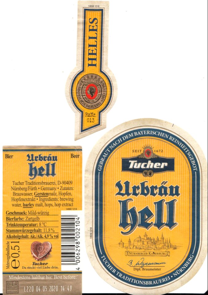 Tucher Traditionsbrauerei - Tucher Urbräu hell