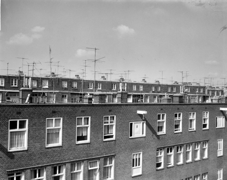 TV-antennes op daken, Bestanddeelnr 919-0751