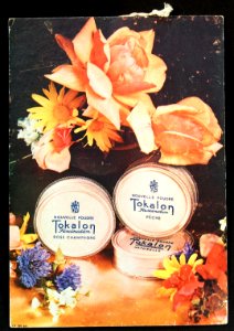 Tokalon kartonnen reclame bordje
