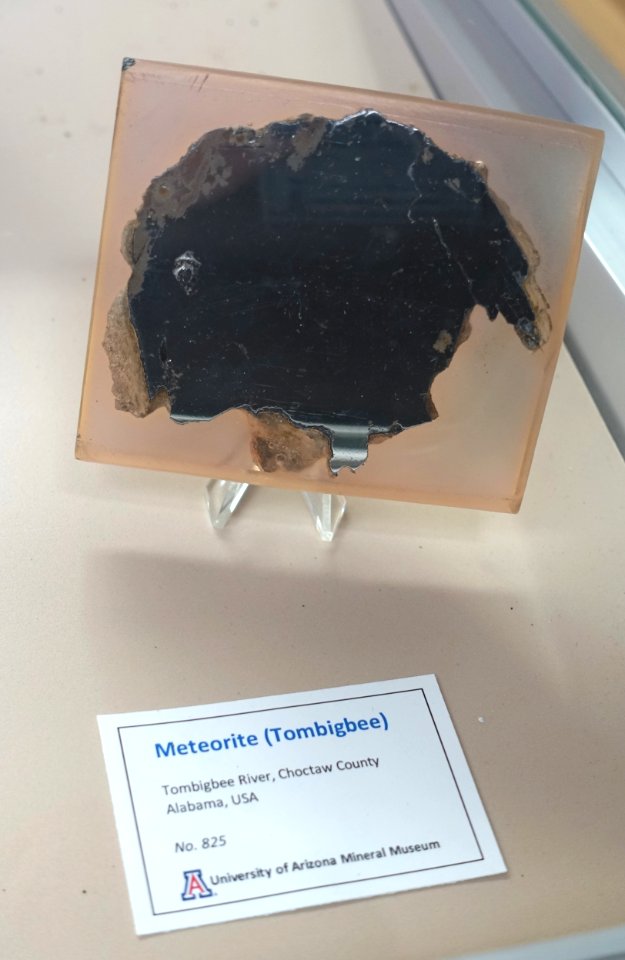 Tombigbee River meteorite, Alabama - University of Arizona Mineral Museum - University of Arizona - Tucson, AZ - DSC08517