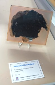 Tombigbee River meteorite, Alabama - University of Arizona Mineral Museum - University of Arizona - Tucson, AZ - DSC08517