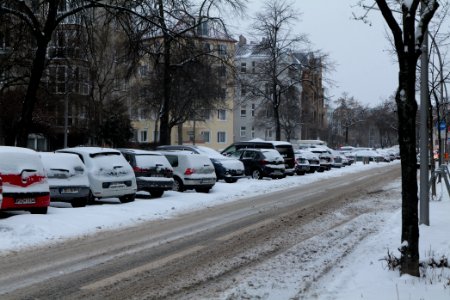 Thorwaldsenstraße Berlin-Steglitz with snow 2021-02-08 02